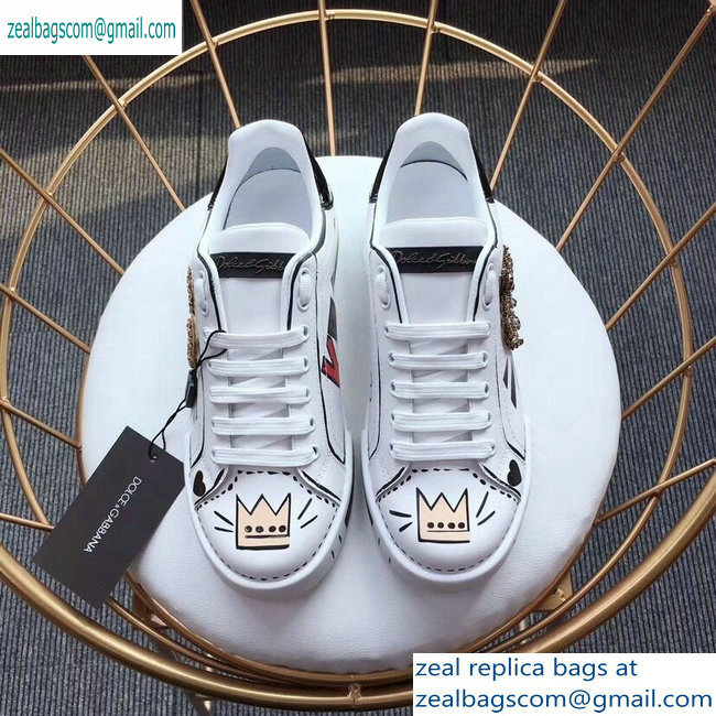 Dolce  &  Gabbana Embroidered Portofino Sneakers 05 2019